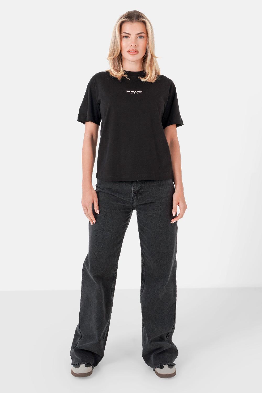 Sixth June T-shirt Motifs Azulejos Noir