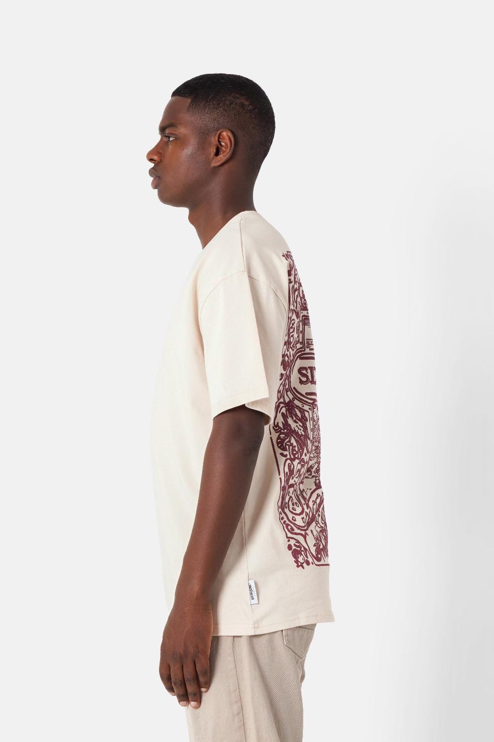 Sixth June T-shirt Motifs Azulejos Rouge Bordeaux