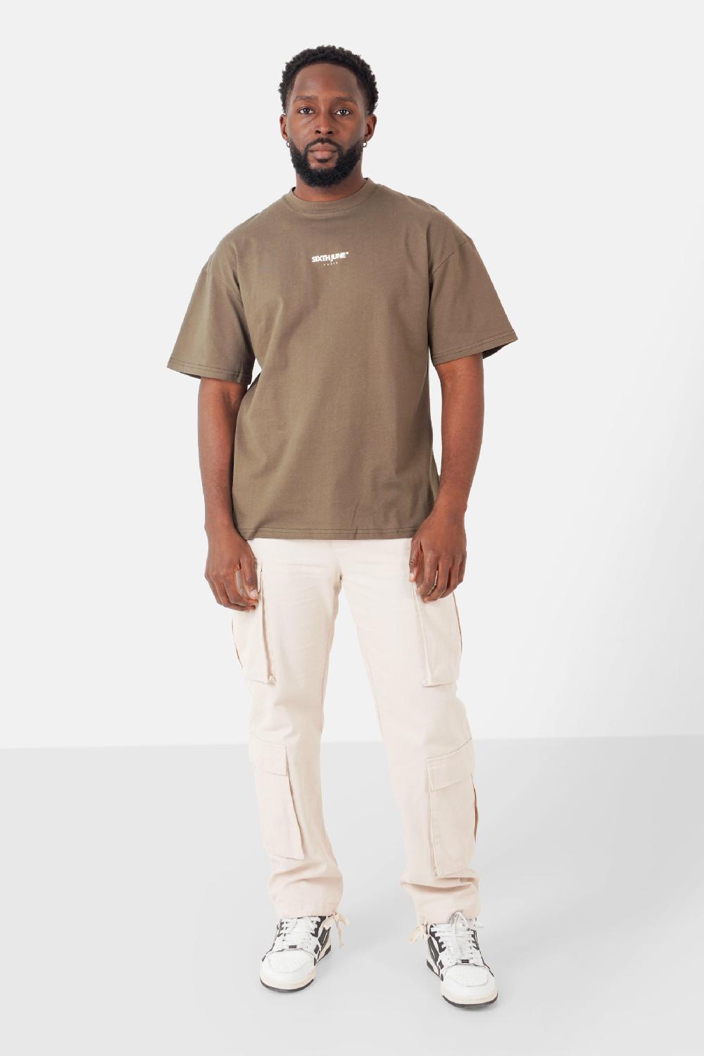 Sixth June T-shirt Motifs Azulejos Vert Kaki