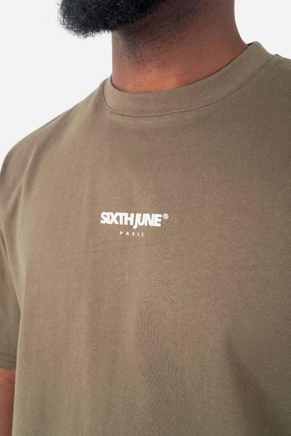 Sixth June T-shirt Motifs Azulejos Vert Kaki