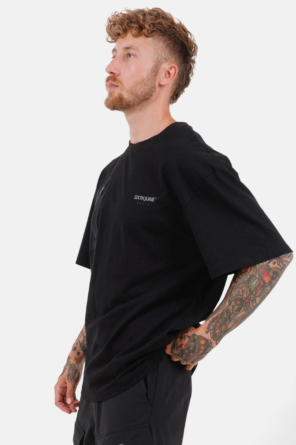 Sixth June T-shirt Poche Nylon Logo Noir