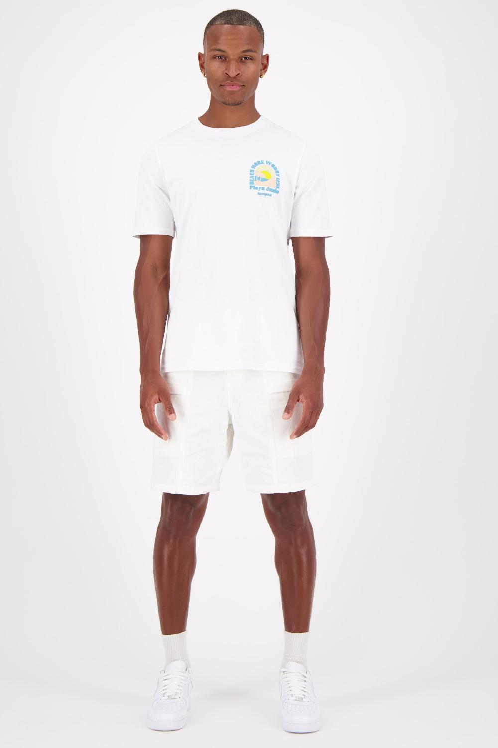 Sixth June T-shirt Print Beach Sun Blanc