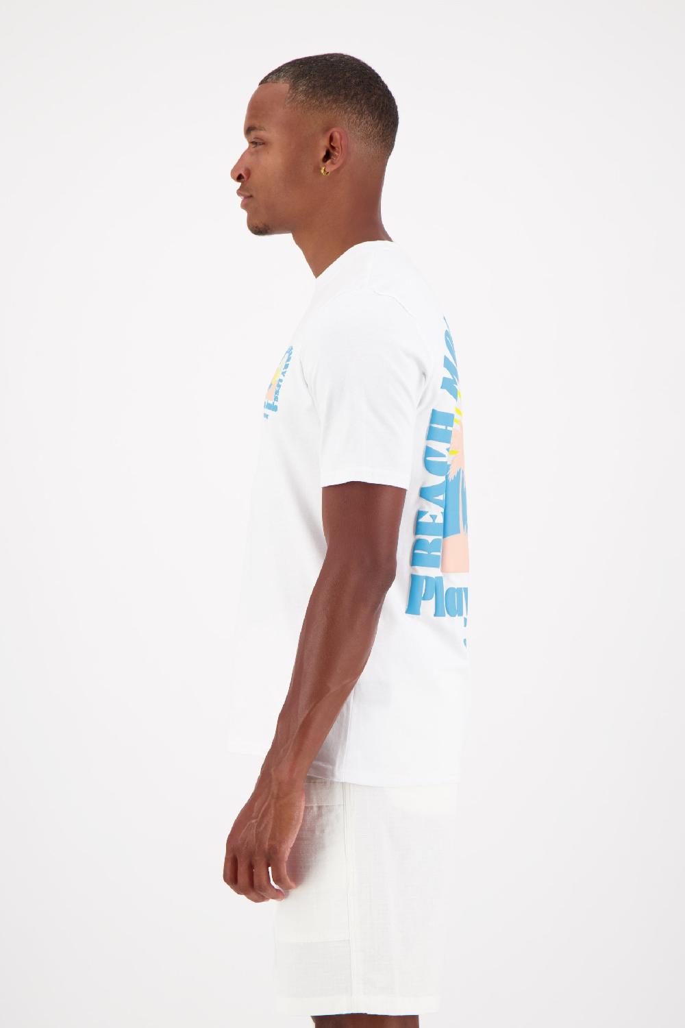 Sixth June T-shirt Print Beach Sun Blanc
