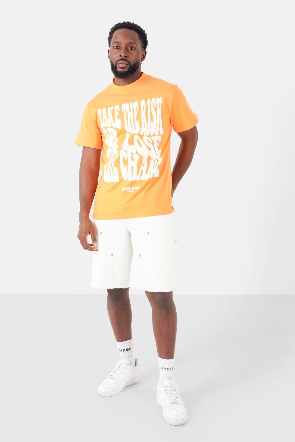 Sixth June T-shirt Print Rétro Orange