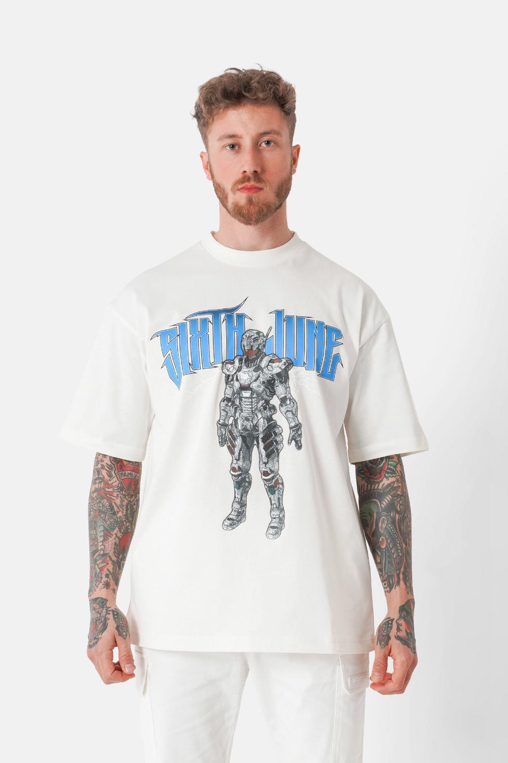 sixth june T-shirt print robot Blanc