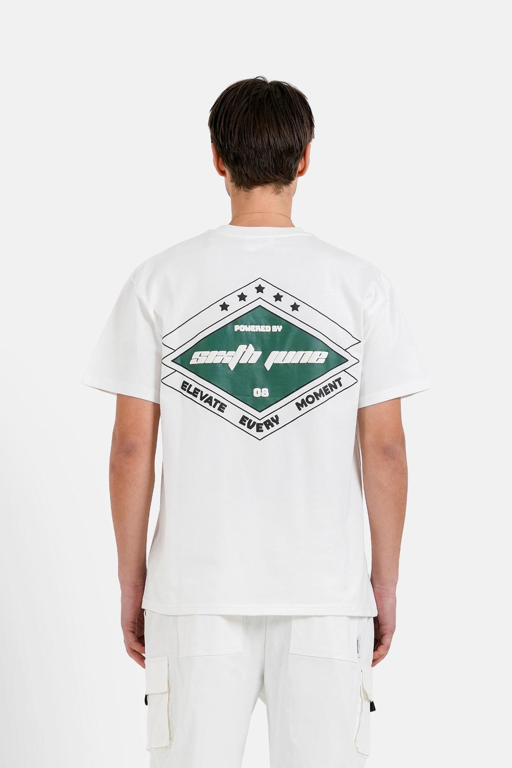 sixth june T-shirt racing print Blanc