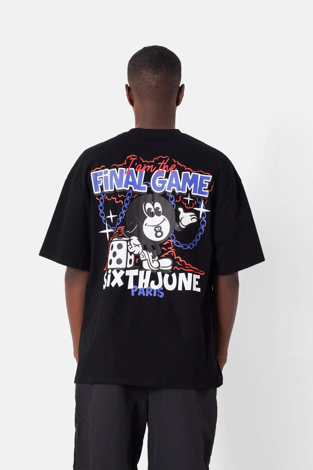 sixth june T-shirt retro final game Noir