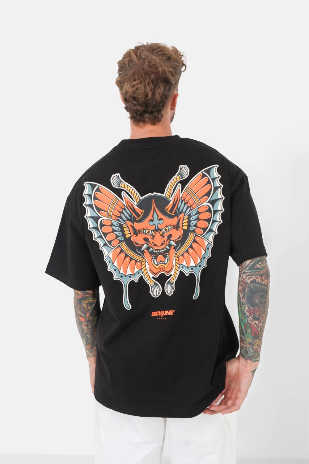 sixth june T-shirt samouraï coloré Noir