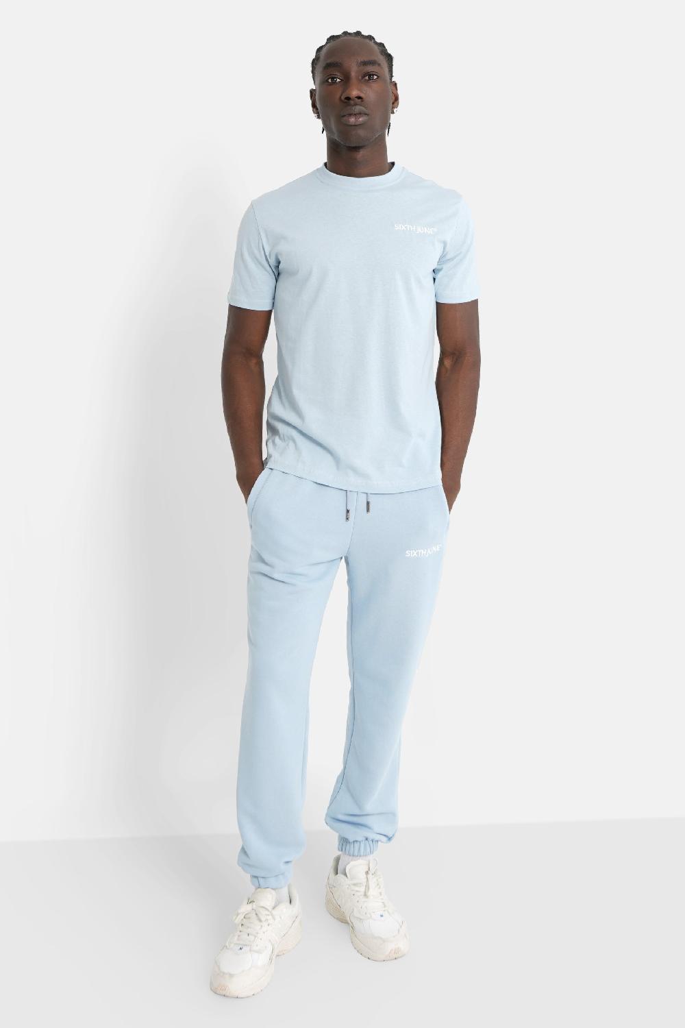 Sixth June T-shirt Soft Logo Brodé Bleu Clair