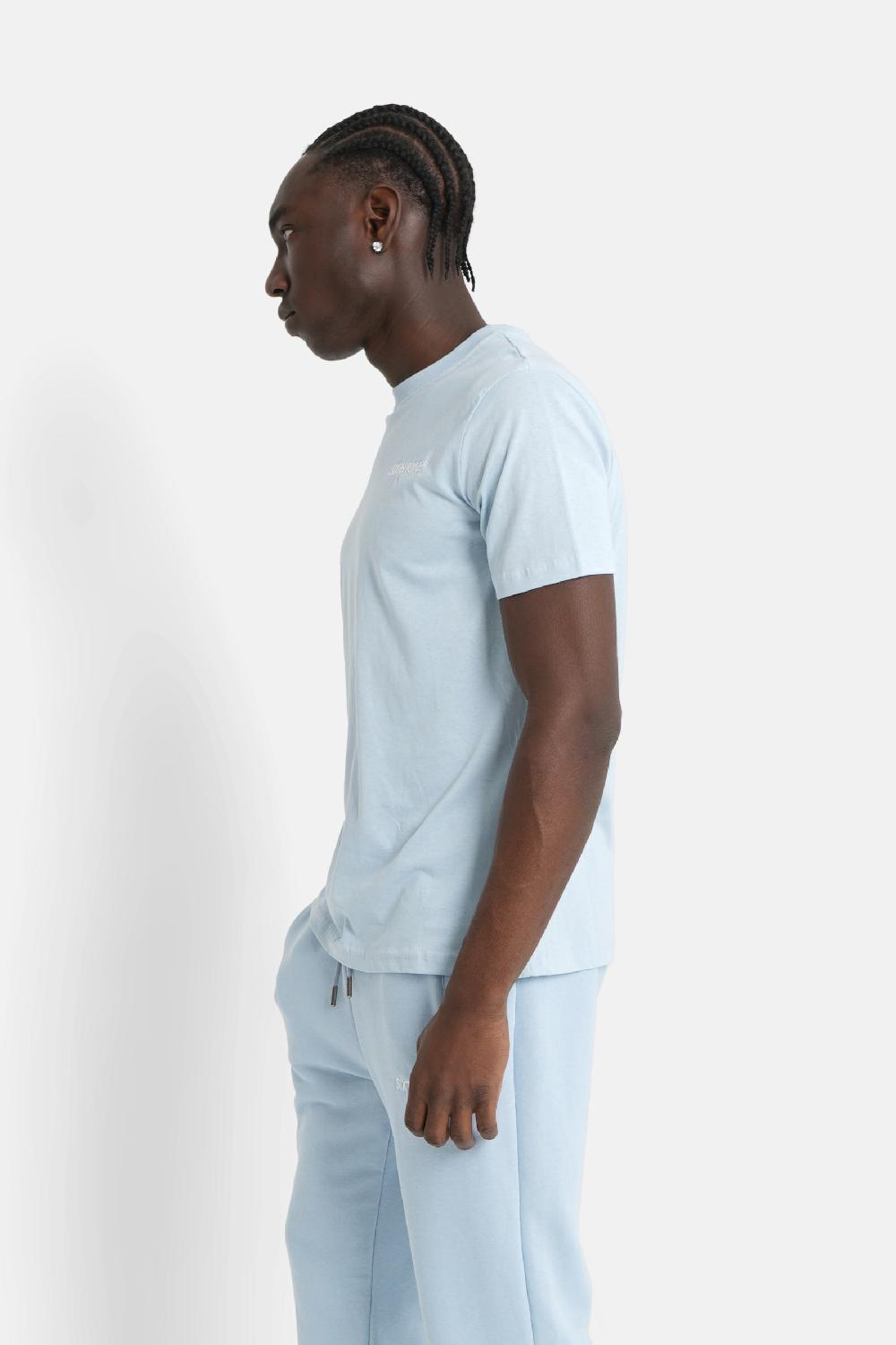 Sixth June T-shirt Soft Logo Brodé Bleu Clair