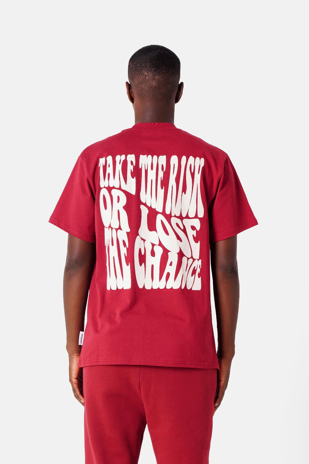 sixth june T-shirt take the risk Rouge bordeaux