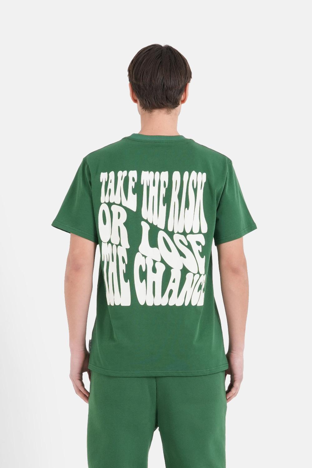 sixth june T-shirt take the risk Vert foncé