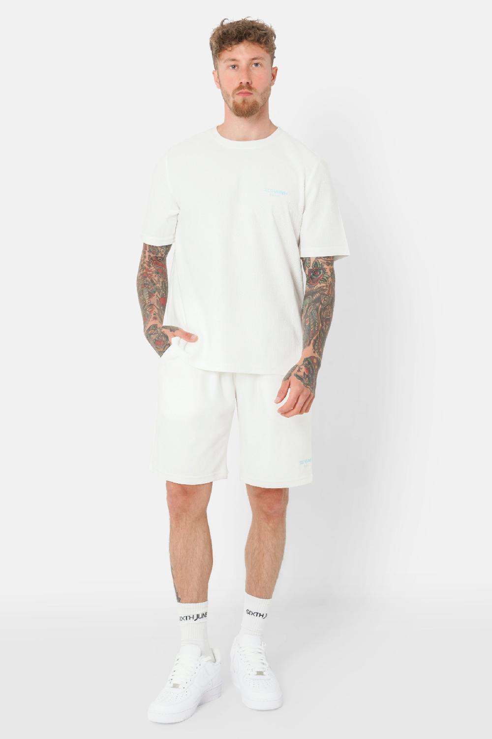 Sixth June T-shirt Texturé épais Logo Blanc