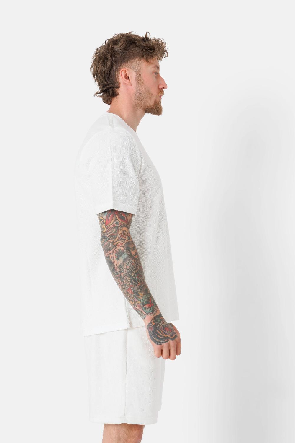 Sixth June T-shirt Texturé épais Logo Blanc