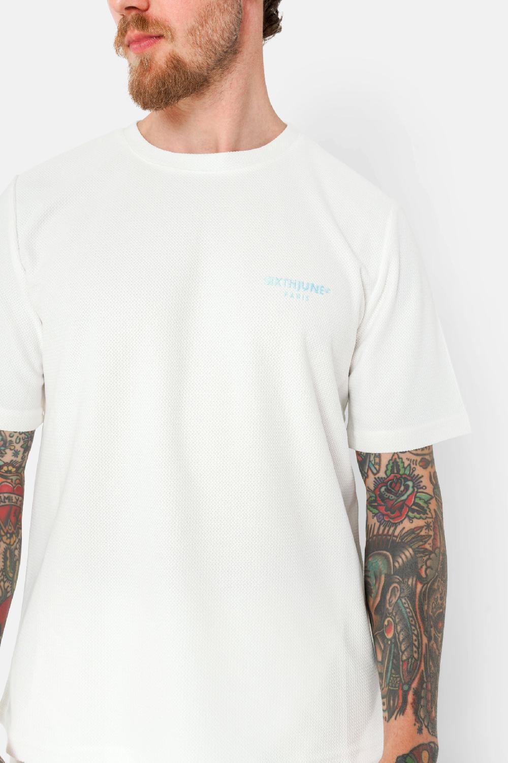 Sixth June T-shirt Texturé épais Logo Blanc