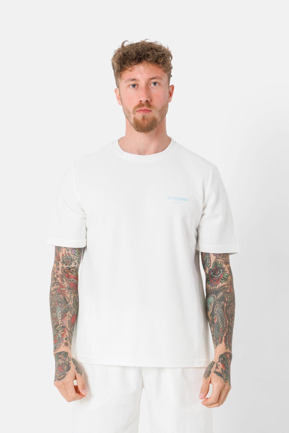 sixth june T-shirt texturé épais logo Blanc
