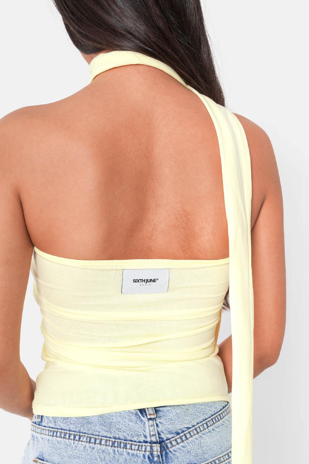 Sixth June Top Bandeau Foulard Jaune