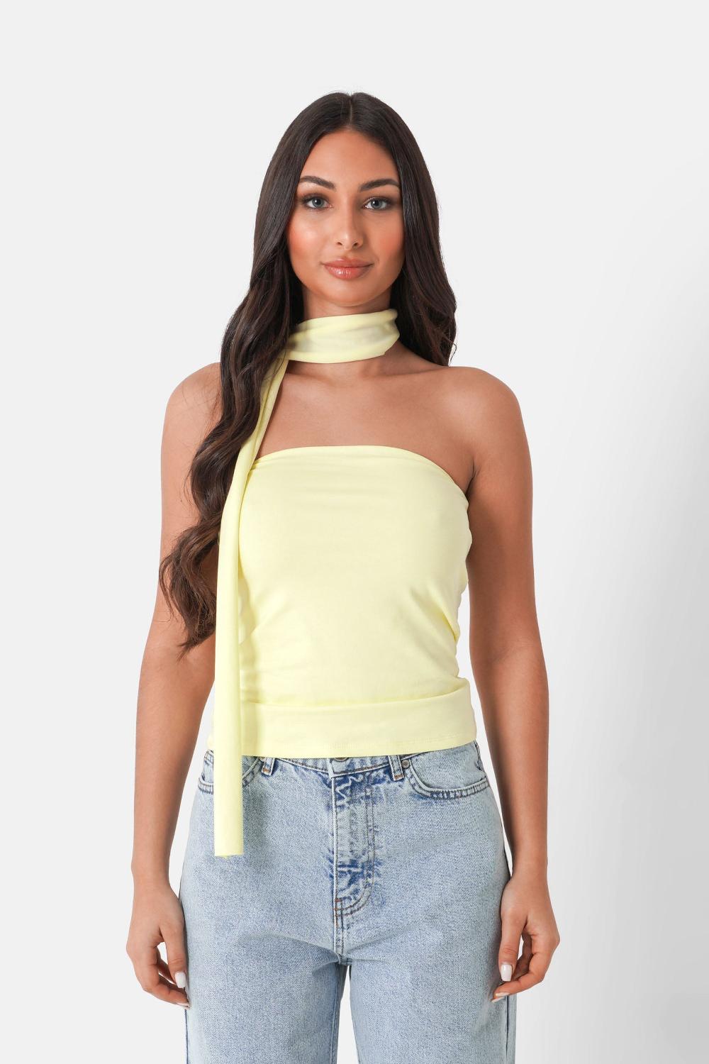 sixth june Top bandeau foulard Jaune