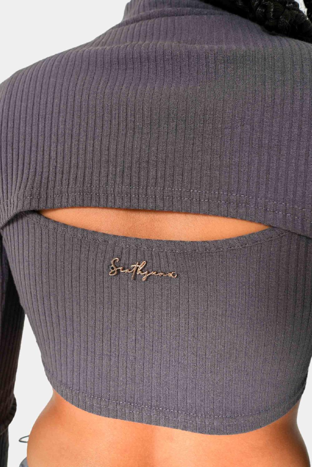 Sixth June Top Bijou Manches Détachables Gris