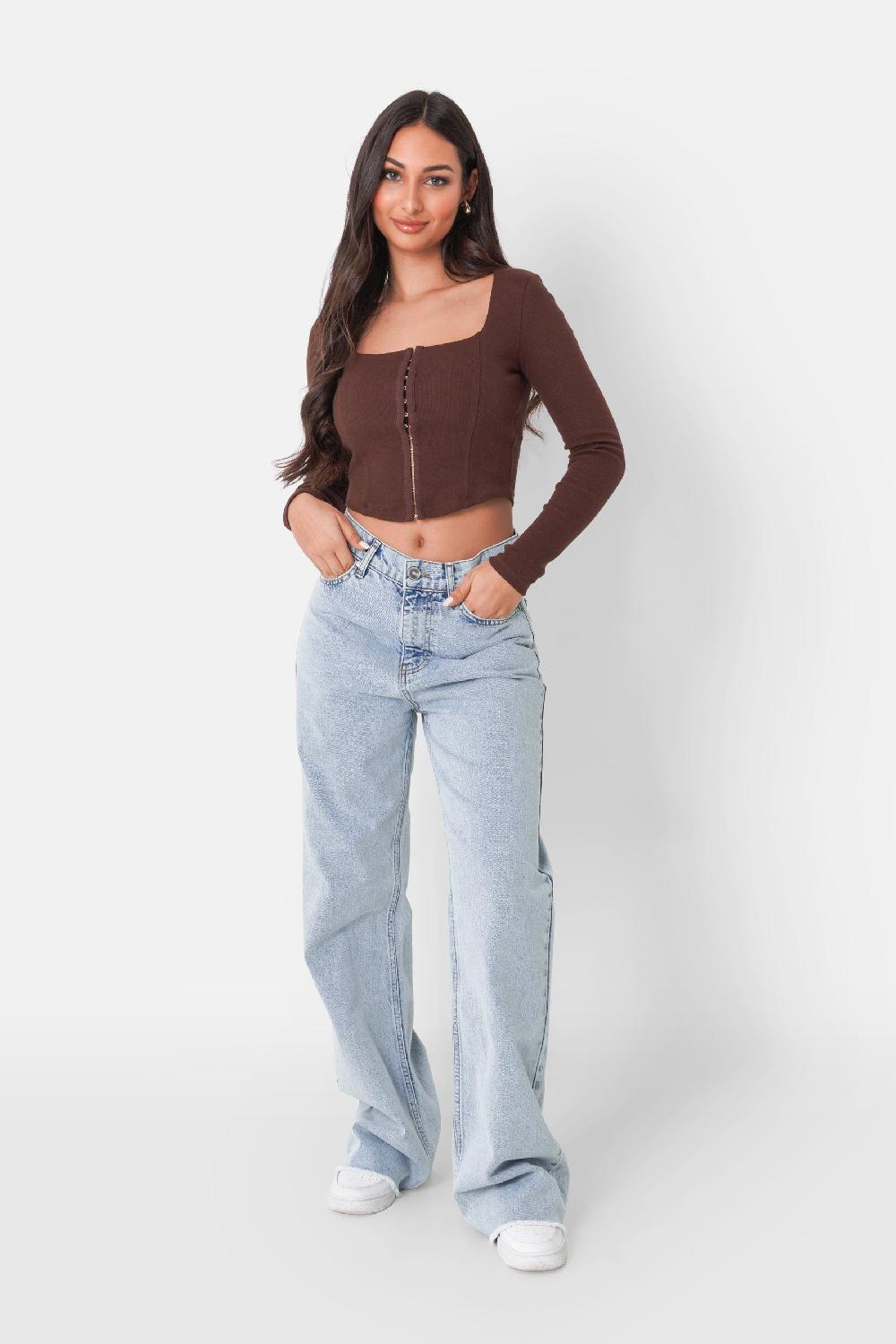 Sixth June Top Corset Bustier Marron