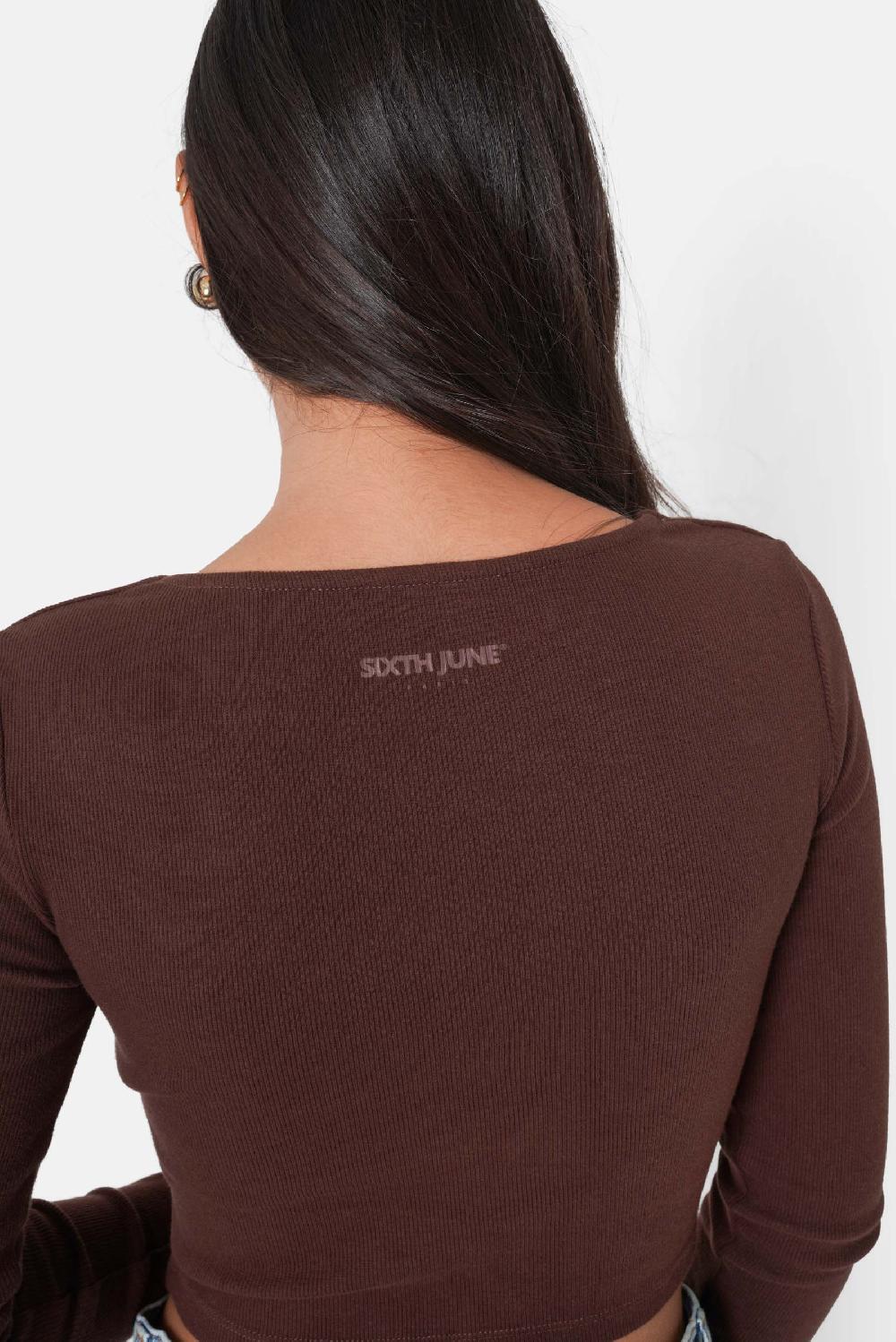 Sixth June Top Corset Bustier Marron