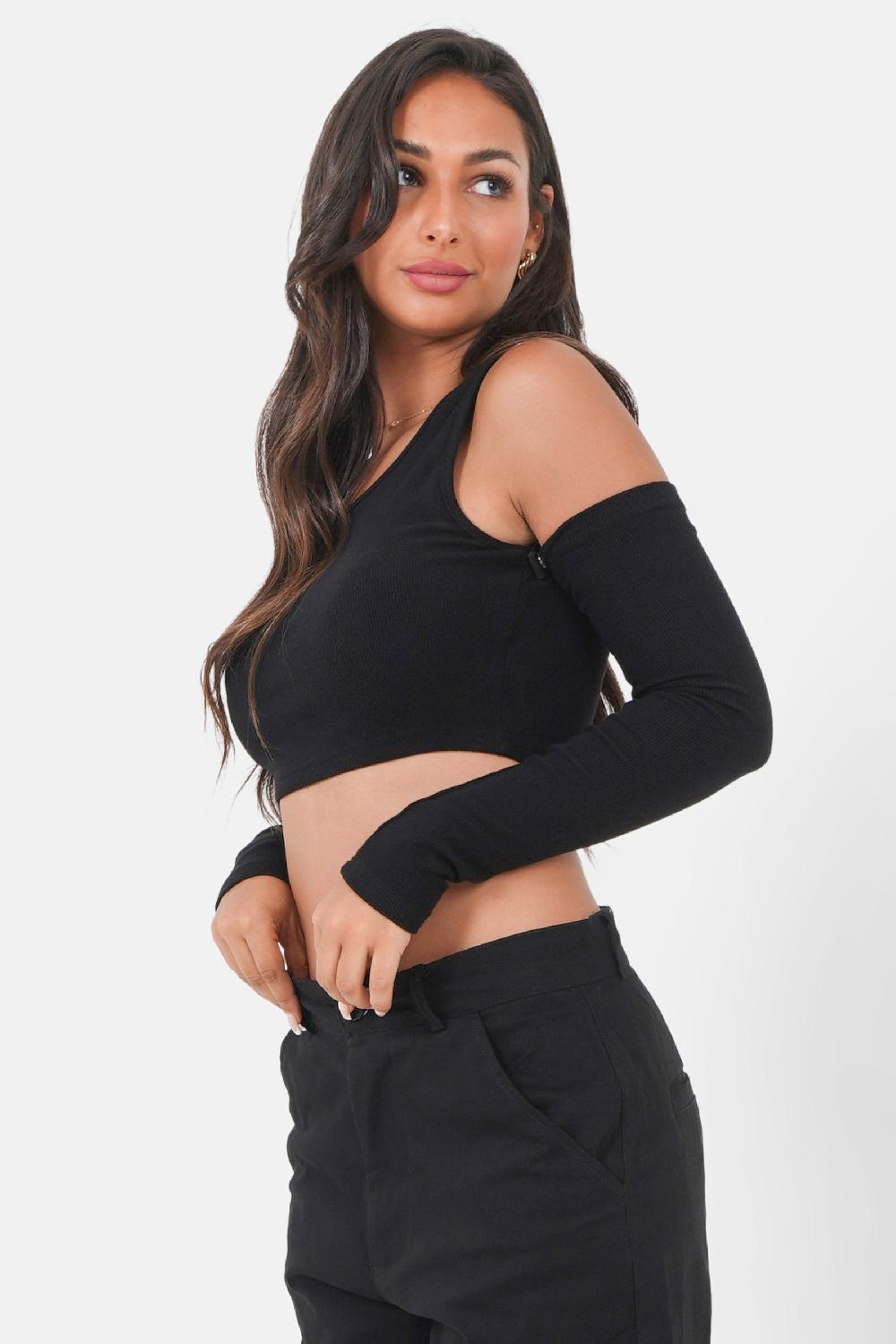 Sixth June Top Court Manches Détachables Noir