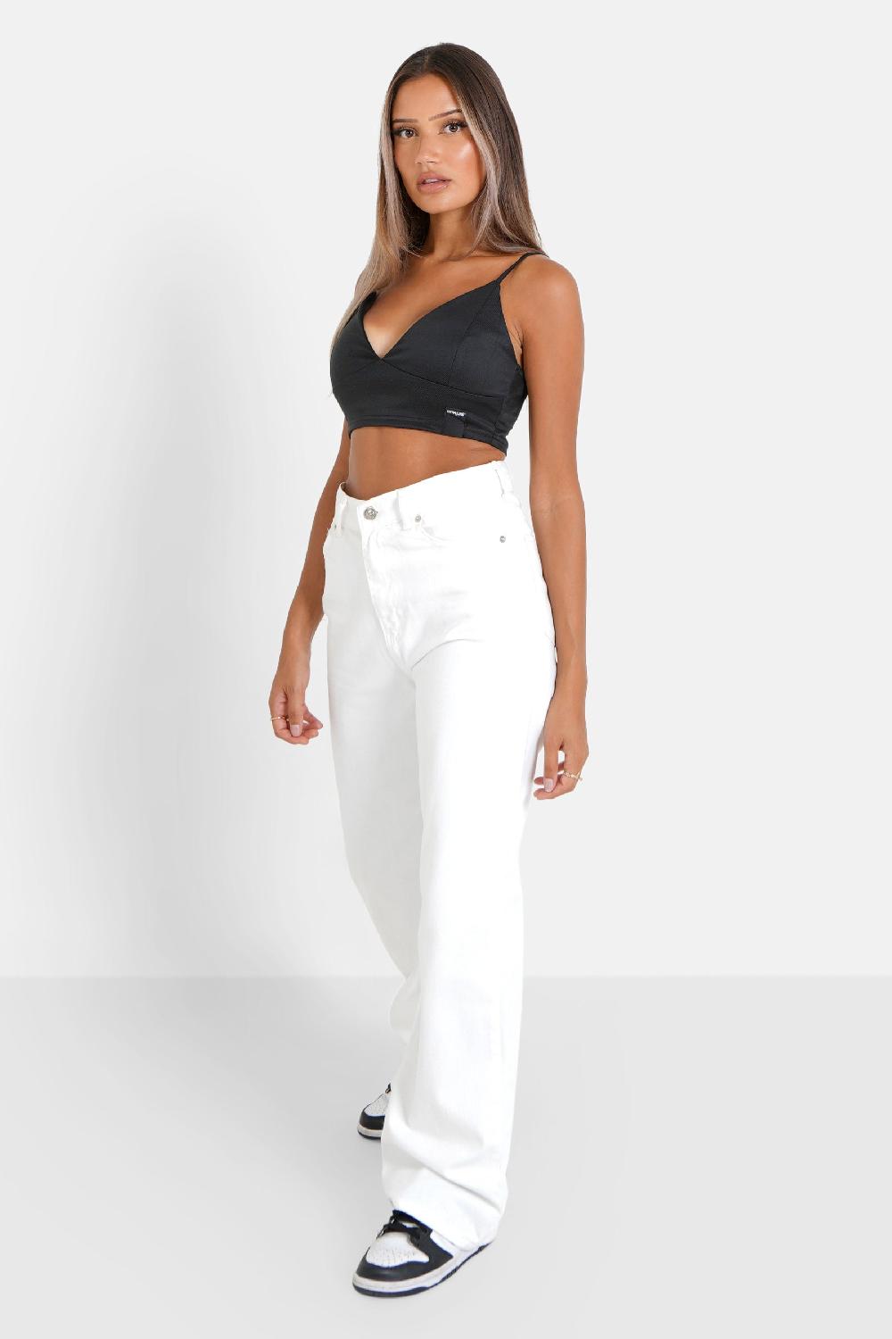 Sixth June Top Court Satiné Noir