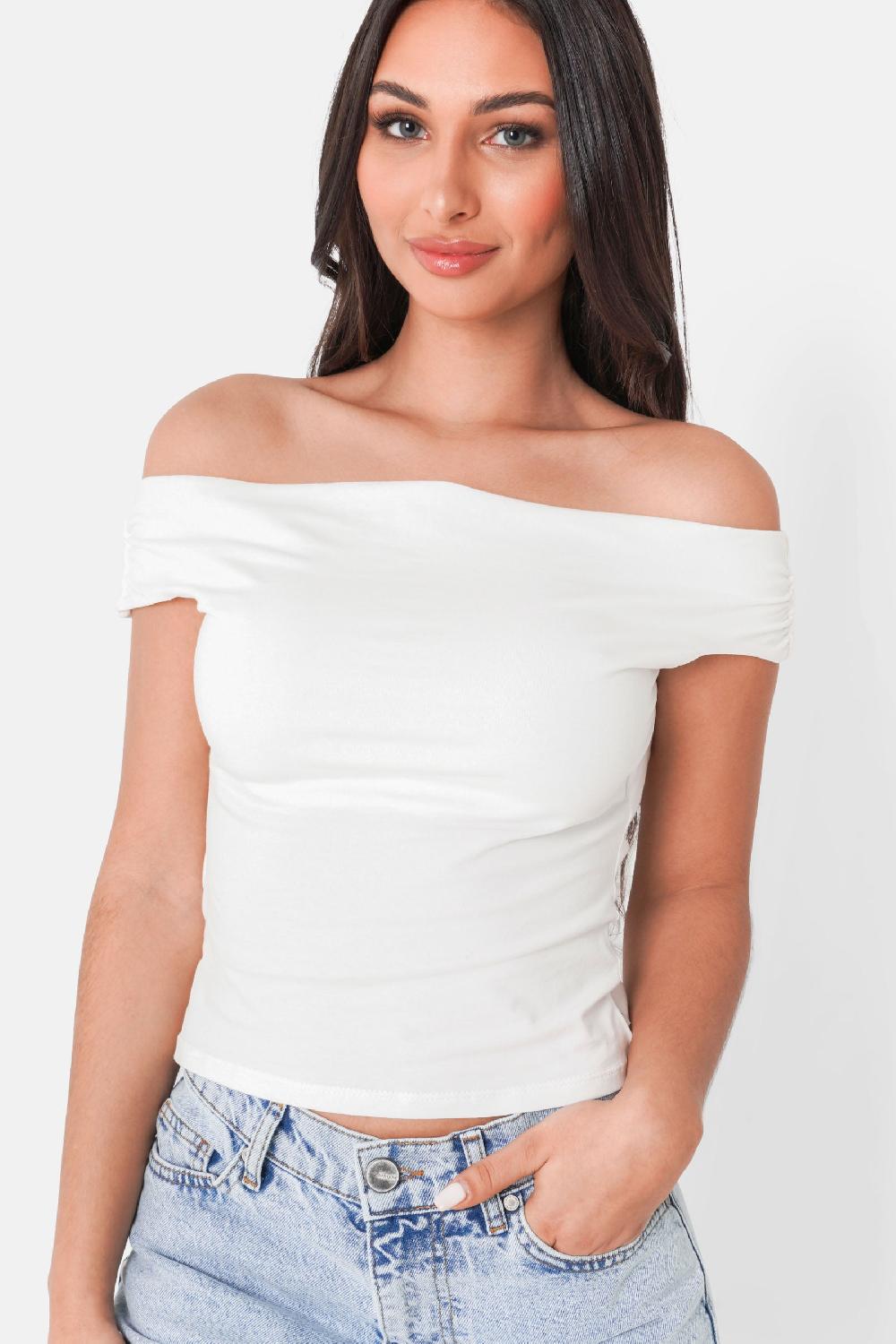 Sixth June Top épaule Dénudé Blanc