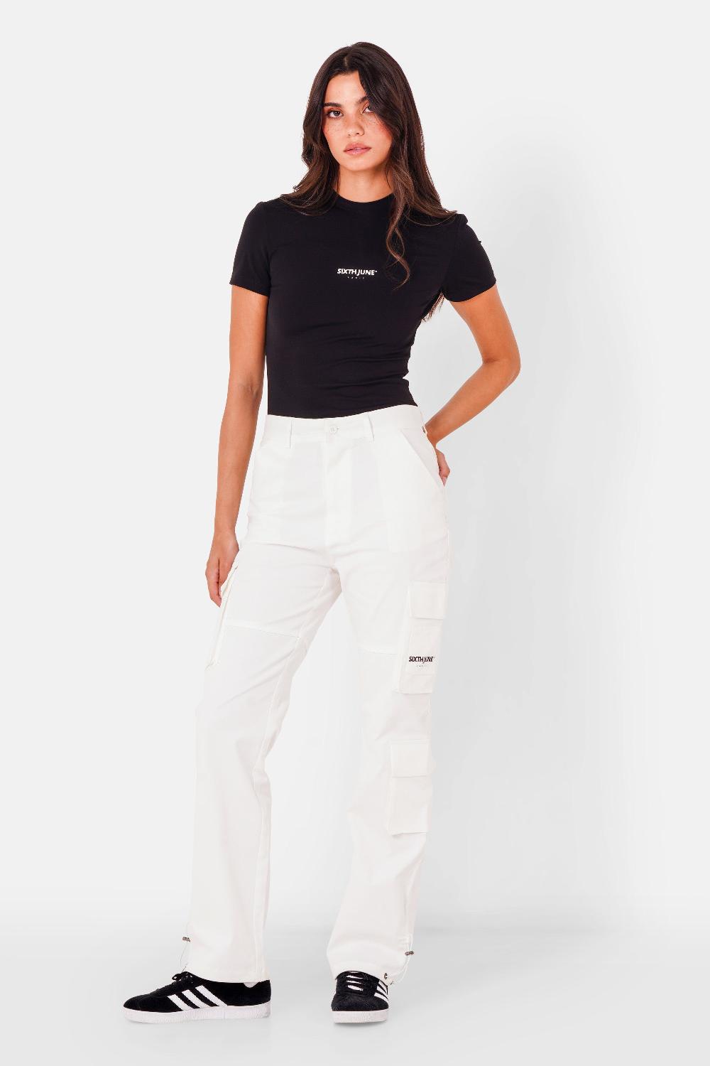 Sixth June Top Logo Imprimé Central Noir