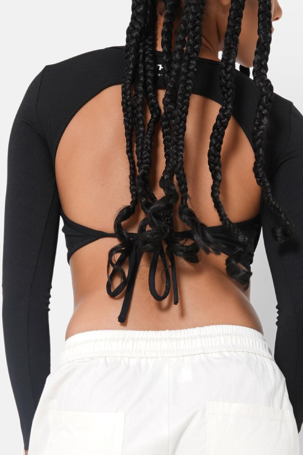 Sixth June Top Manches Longues Ouverture Dos Noir