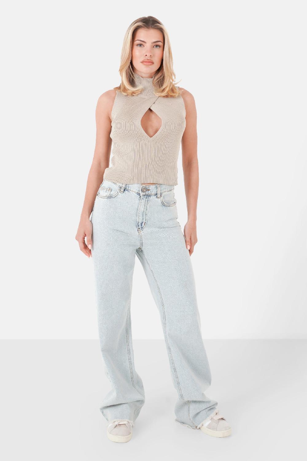 Sixth June Top Ouverture Sexy Beige