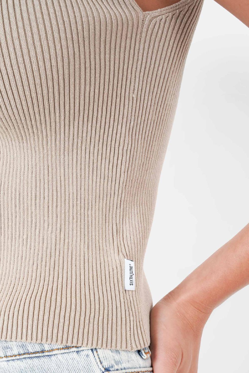 Sixth June Top Ouverture Sexy Beige