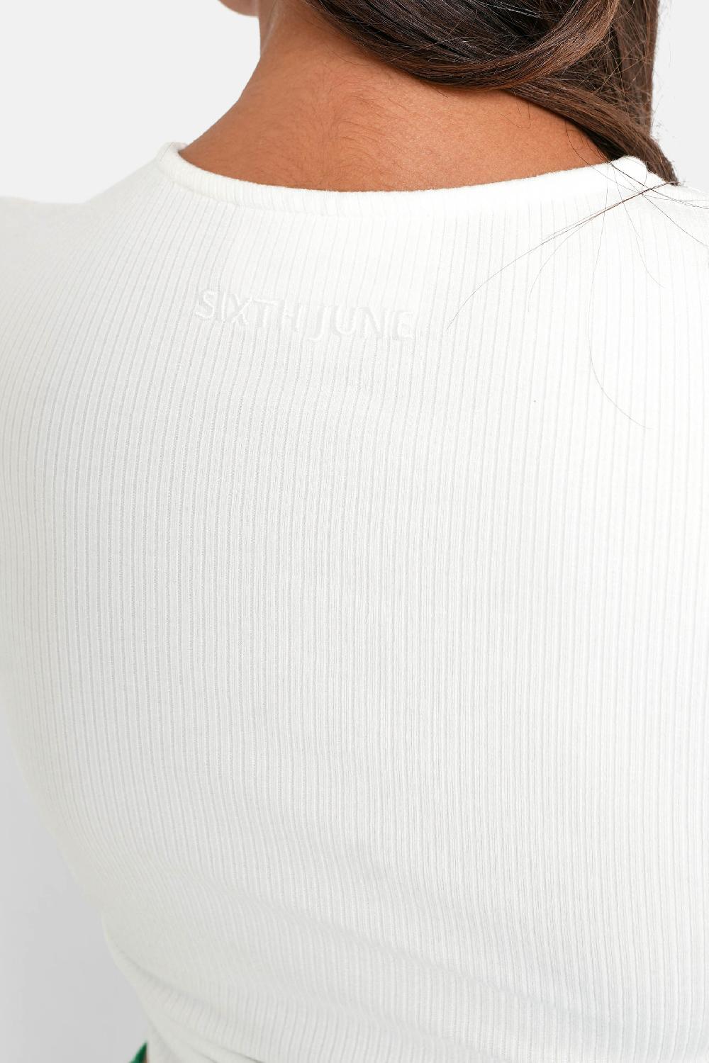 Sixth June Top Ouverture Sexy Cordon Blanc