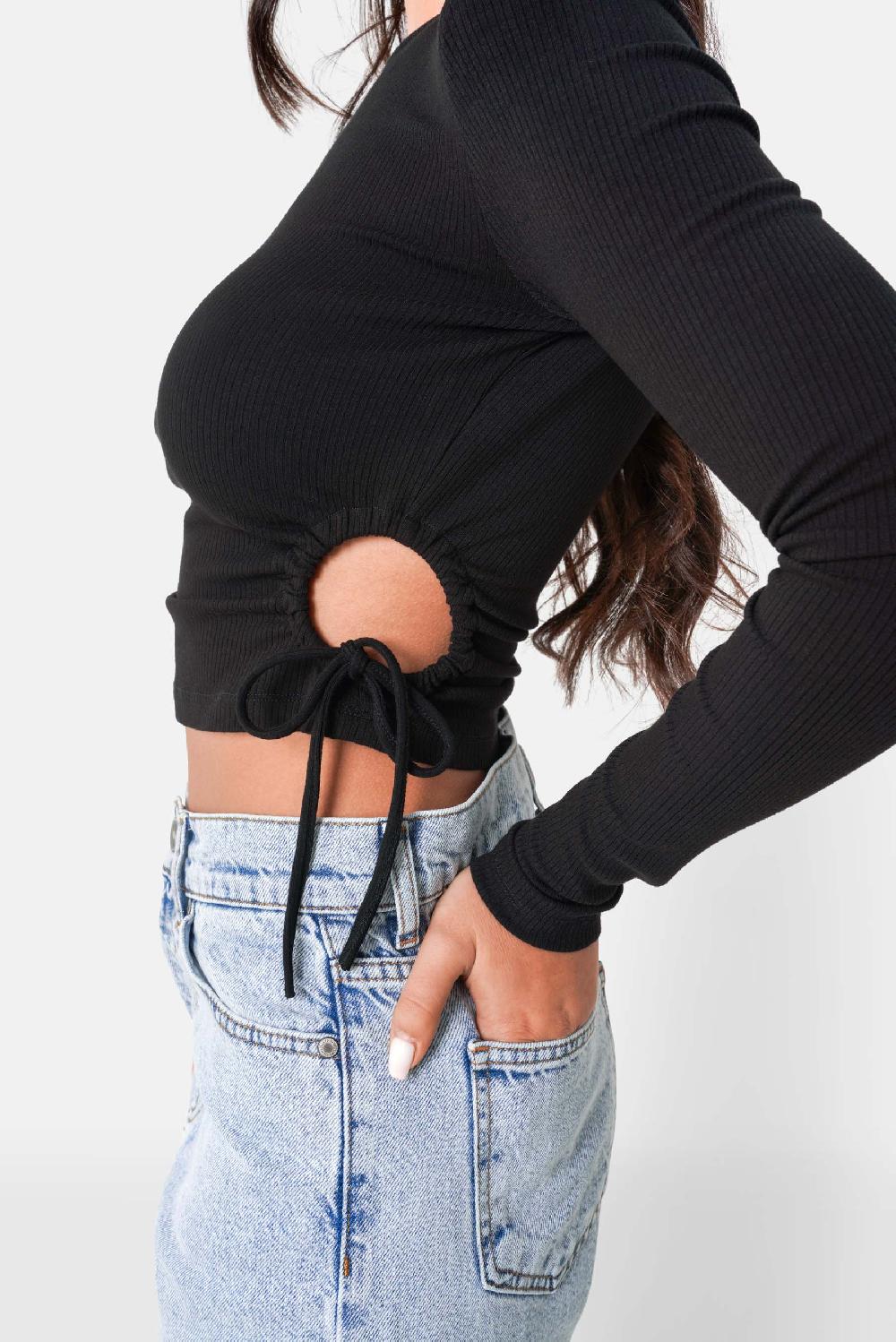 Sixth June Top Ouverture Sexy Cordon Noir