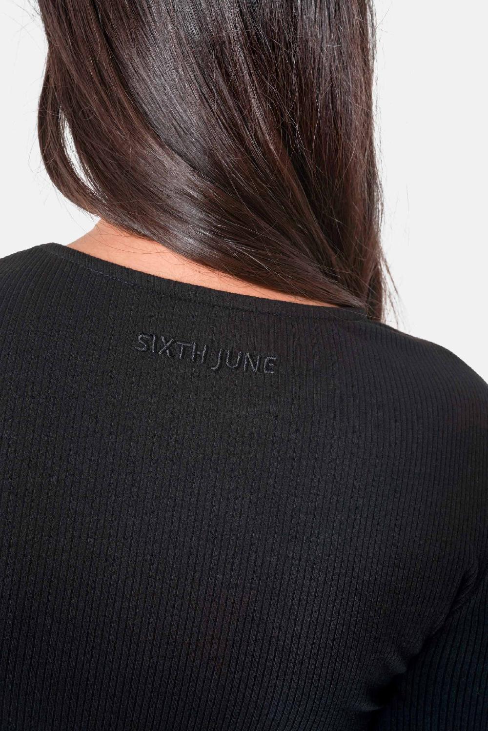 Sixth June Top Ouverture Sexy Cordon Noir