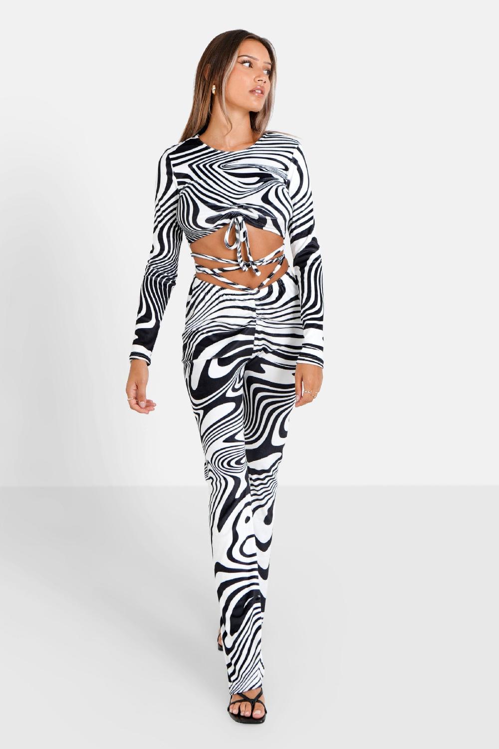 Sixth June Top Psychédélique Cordons Noir