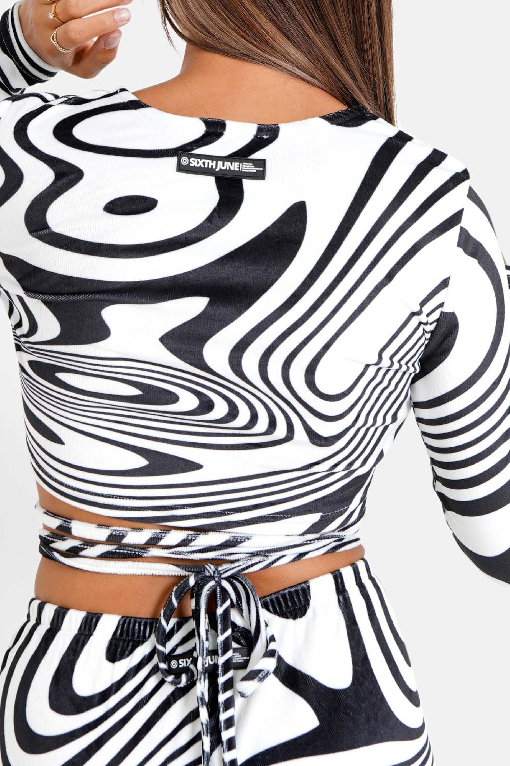 Sixth June Top Psychédélique Cordons Noir