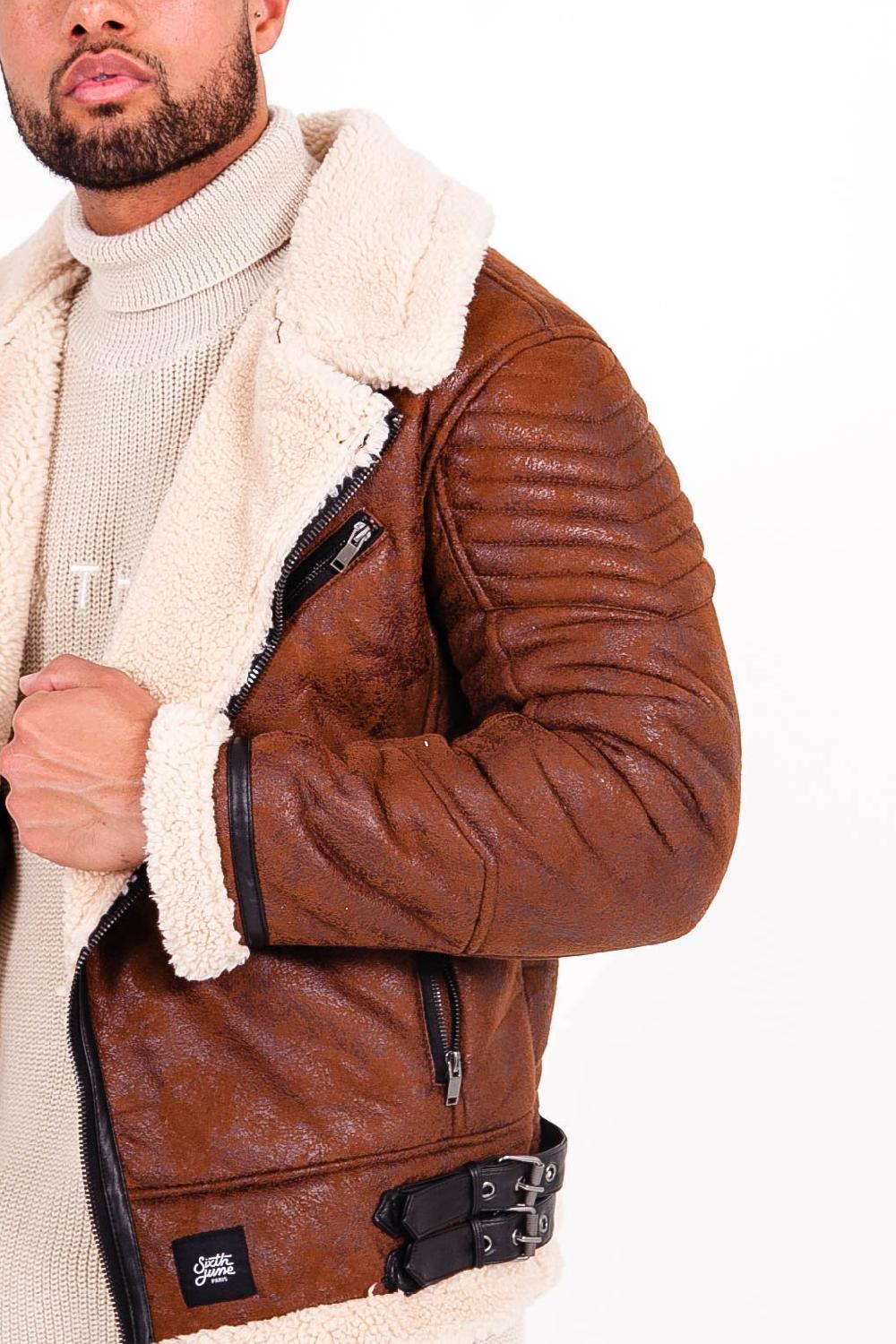 Sixth June Veste Aviateur Sherpa Marron