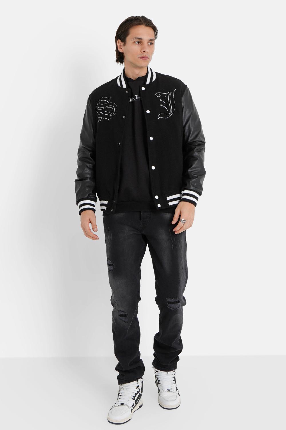 Sixth June Veste Bi-matière Squelette Noir