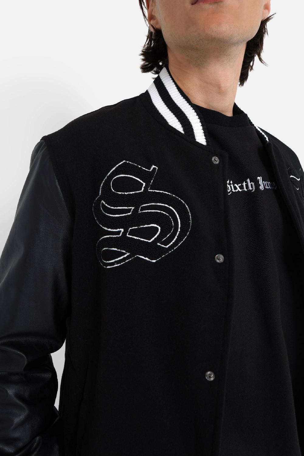 Sixth June Veste Bi-matière Squelette Noir