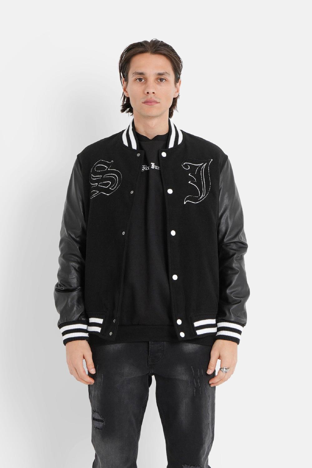 sixth june Veste bi-matière squelette Noir