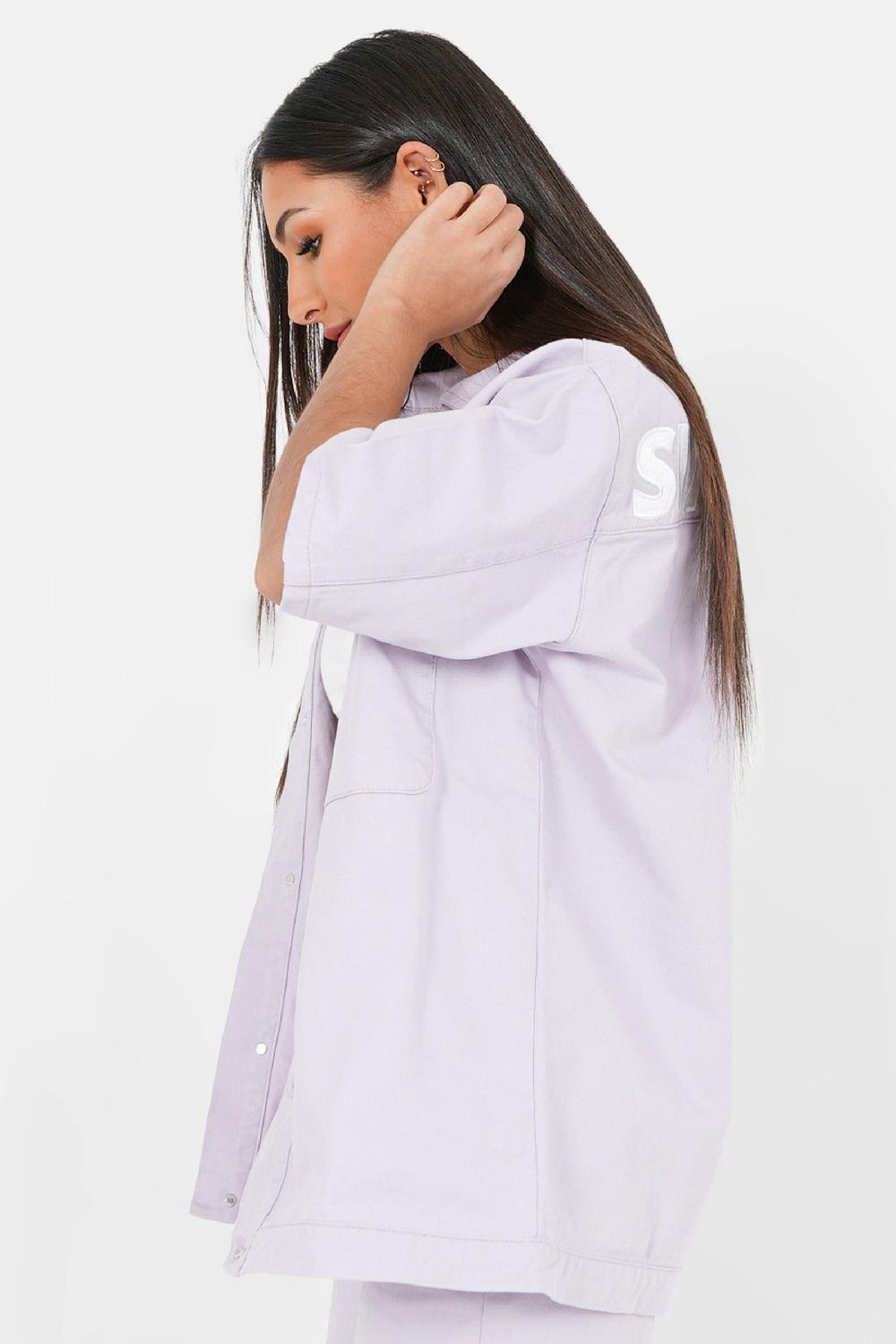 Sixth June Veste Brodé Oversize Violet Clair
