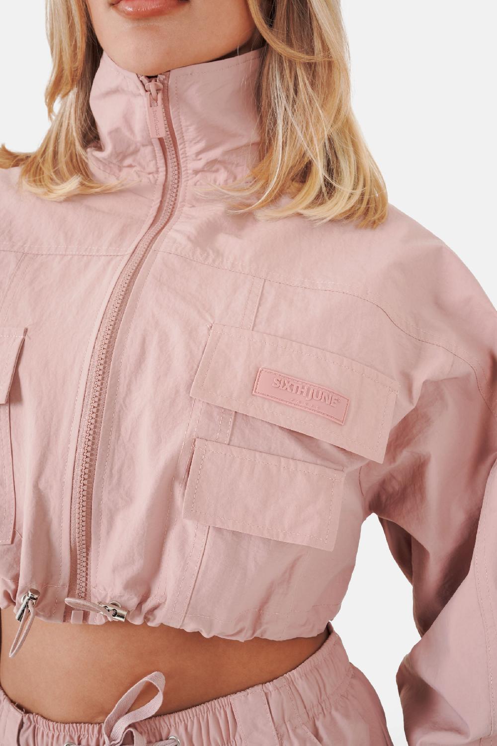 Sixth June Veste Nylon Cargo Rose
