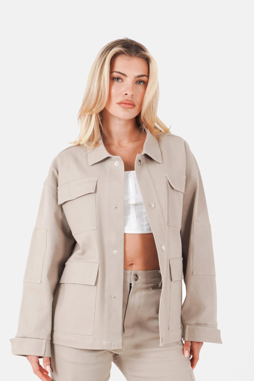 sixth june Veste poches cargo Beige