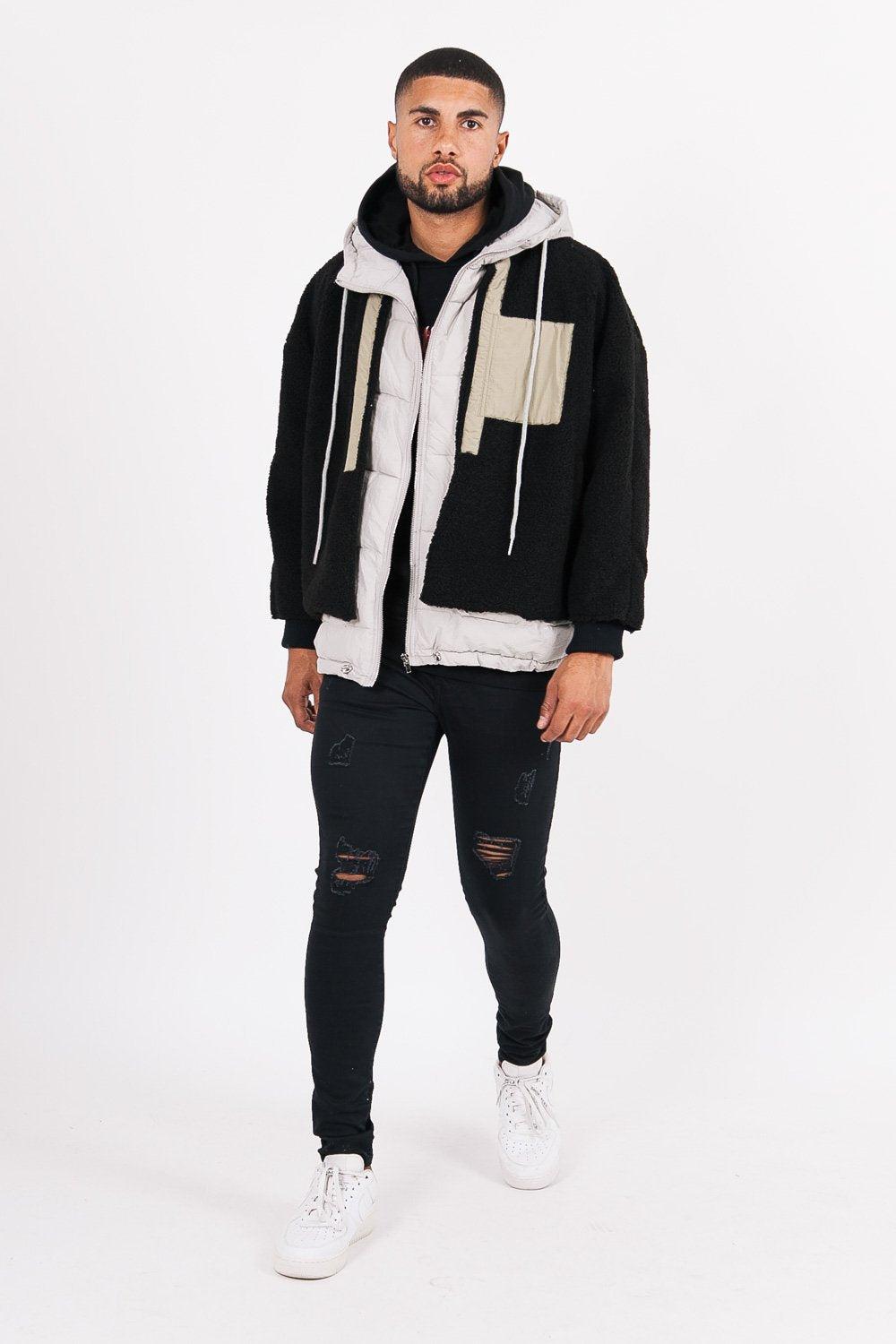 Sixth June Veste Polaire Bi Matière Noir