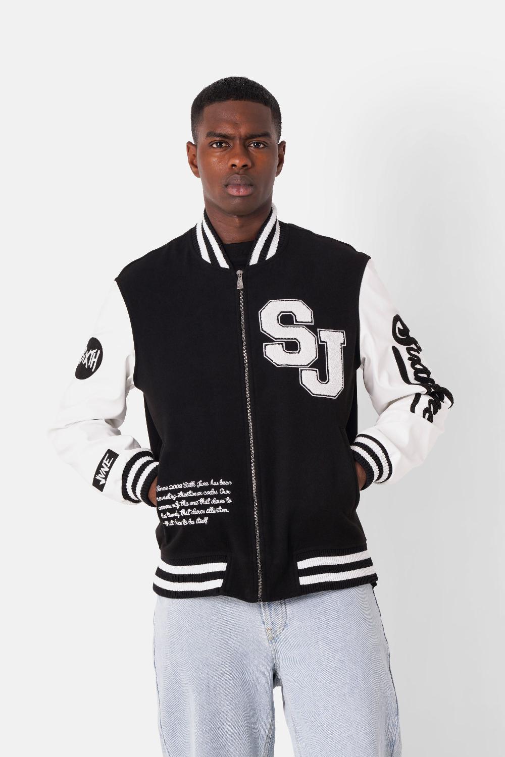 sixth june Veste tête de mort universitaire Noir