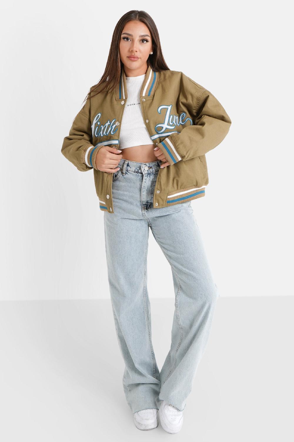 Sixth June Veste Universitaire Brodé Vert