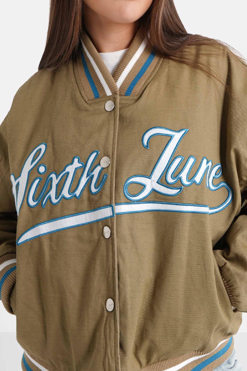 Sixth June Veste Universitaire Brodé Vert