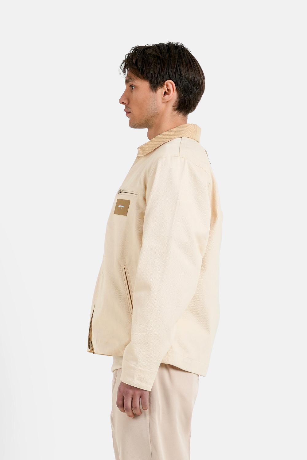 Sixth June Veste Workwear Col Velours Beige