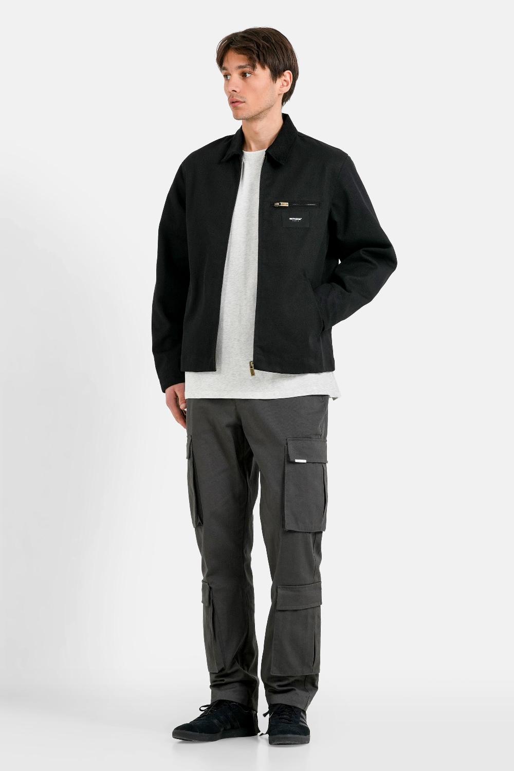 Sixth June Veste Workwear Col Velours Noir